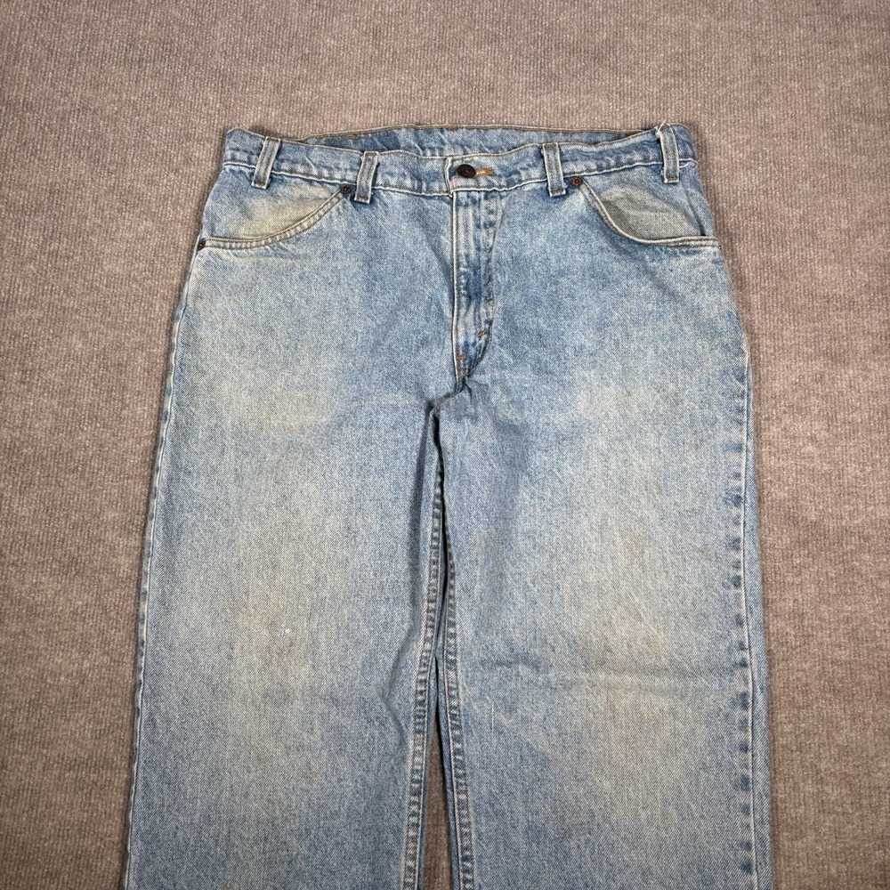 Vintage Levis 506 Jeans Mens 34x30 (Tag 36x30) Orange Tab Blue Denim Made In USA - Picture 2 of 16